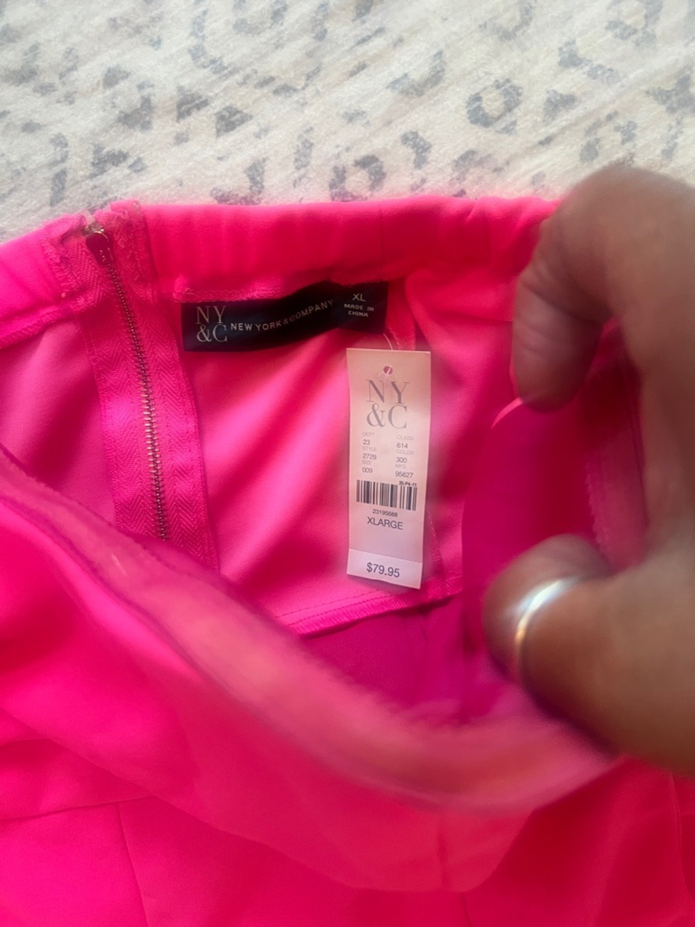New York & Company Hot Pink Strapless Jumpsuit - Picture 4 of 10